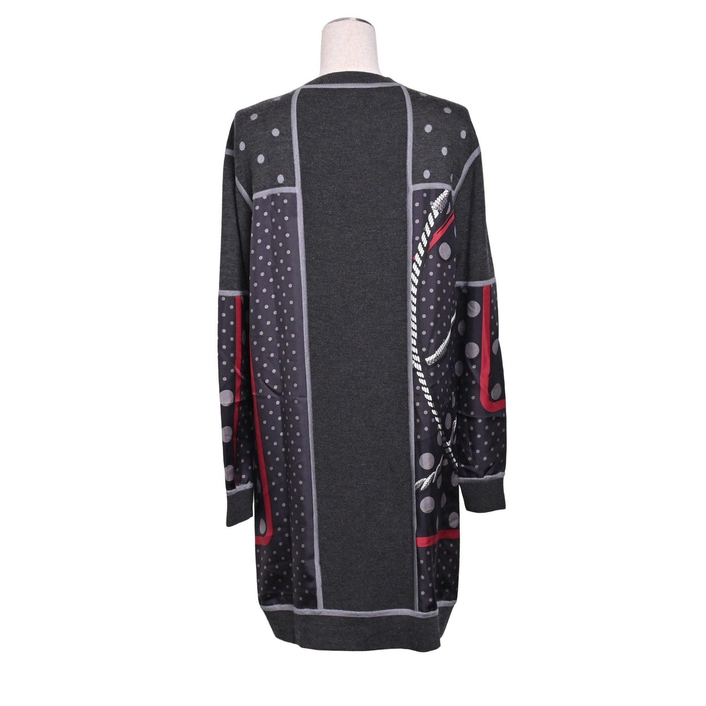 一块单击裂纹羊绒丝绸灰色34