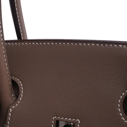 Birkin 35 Vauswift Toile Ash Etoupe SS □K engraved