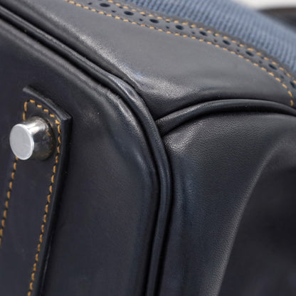 Birkin 35 Gillies Denim Fonce Blue Black SS □PStamp