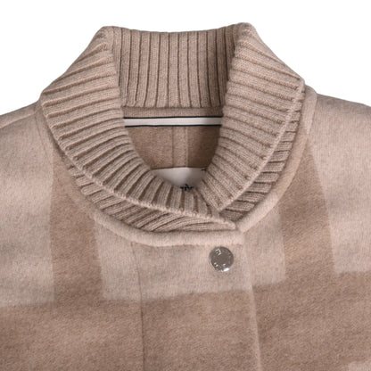 ロングブルゾン　カシミア　ディア　ベージュ　40