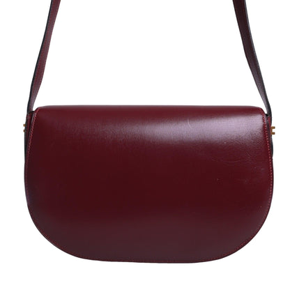 ヴィンテージショルダーバッグ　ボックスカーフ　ルージュアッシュ　GP　〇O刻印