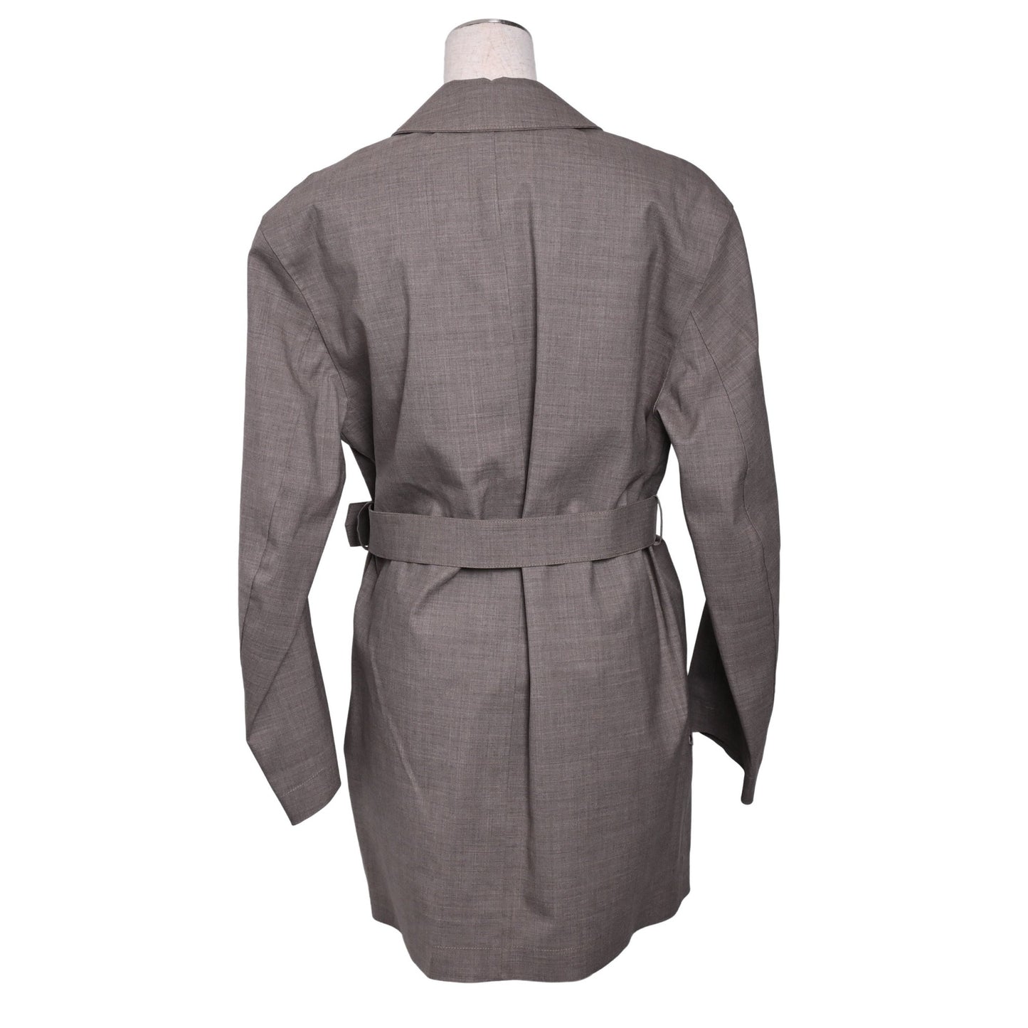 コート　マッキントッシュ　ウール　グレー　XS