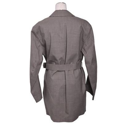 コート　マッキントッシュ　ウール　グレー　XS