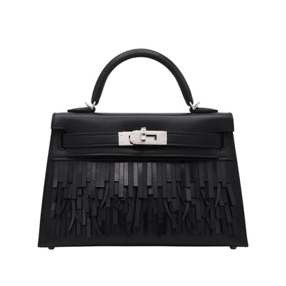 Mini Kelly 2 Panpille Box Lustre Tatterakt Sombrero Black SS G stamp