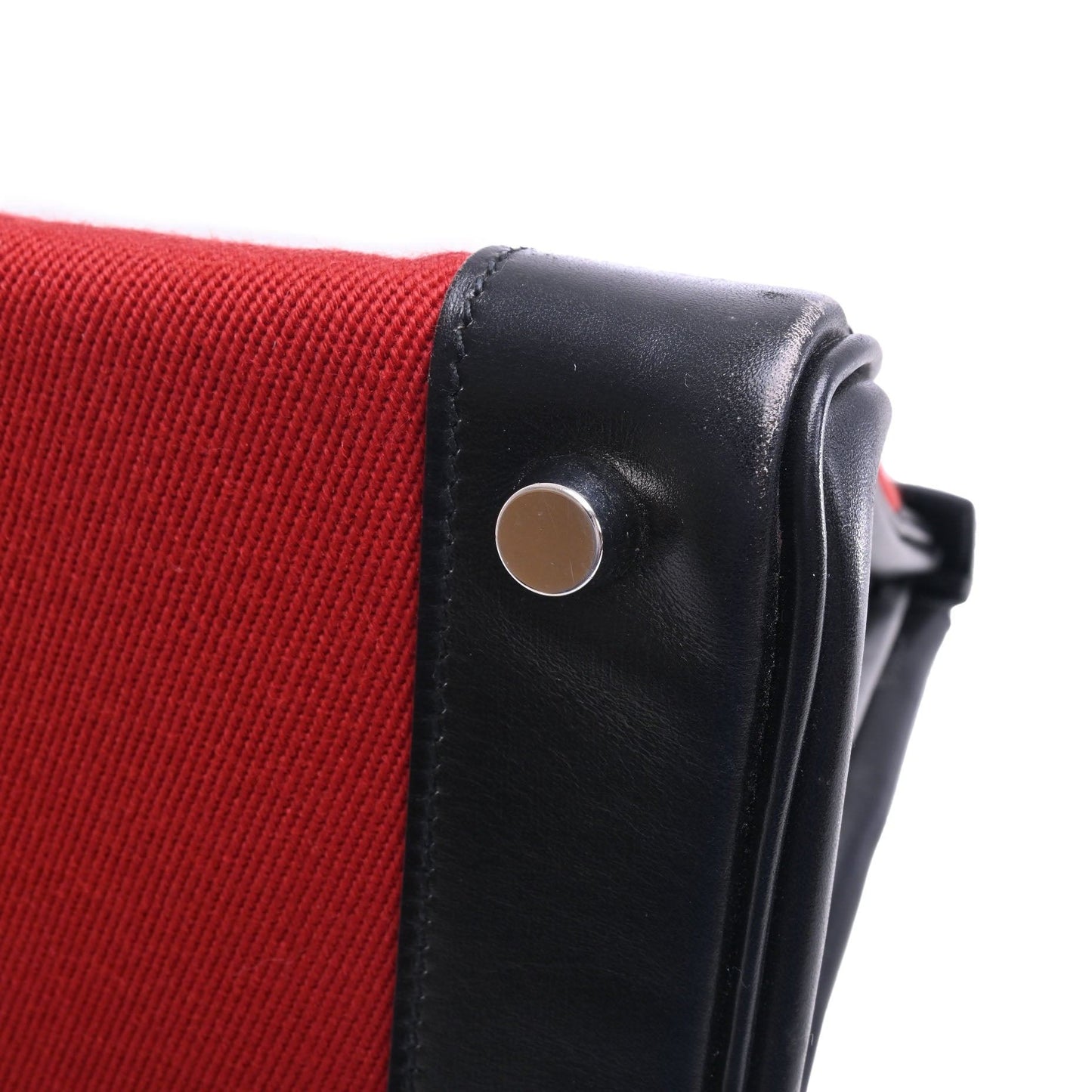 Birkin 30 Box Calf Toile Potamos Black Red SS □J Engraved