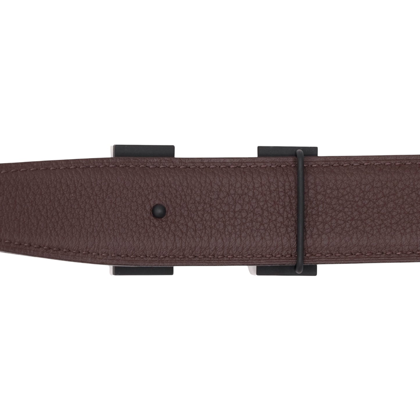 Constance belt 90BoxCalfBlack Chocolate So Black KStamp
