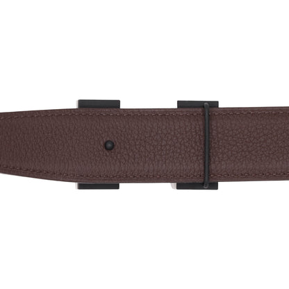 Constance belt 90BoxCalfBlack Chocolate So Black KStamp
