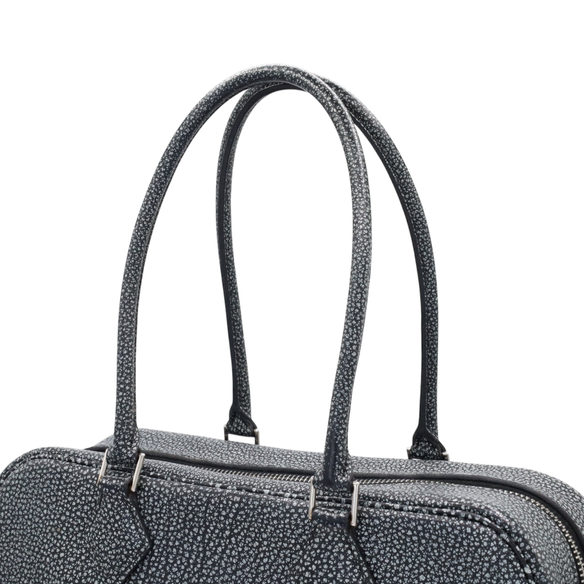 HERMES プリュム28 ブッフルスキッパー ダルメシアン ブラック SS □G