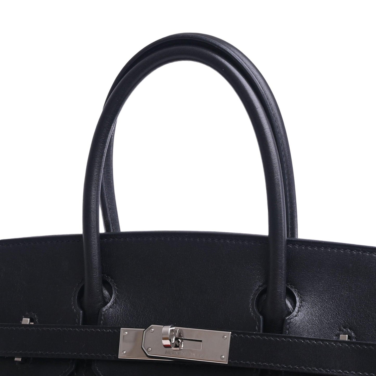 Birkin 30 Box Calf Toile Potamos Black Red SS □J Engraved