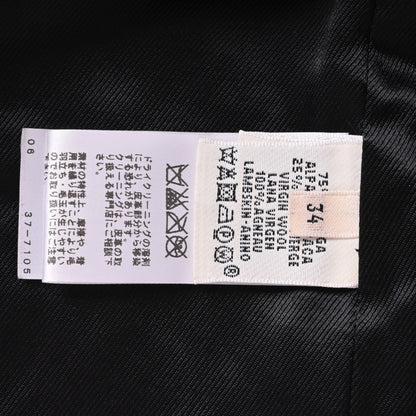 コート　アルパカ混　ラム　ブラック　34