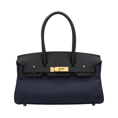 Birkin 单肩灯 29 Vaux Swift Toile Jean 黑蓝靛蓝 GP K刻印