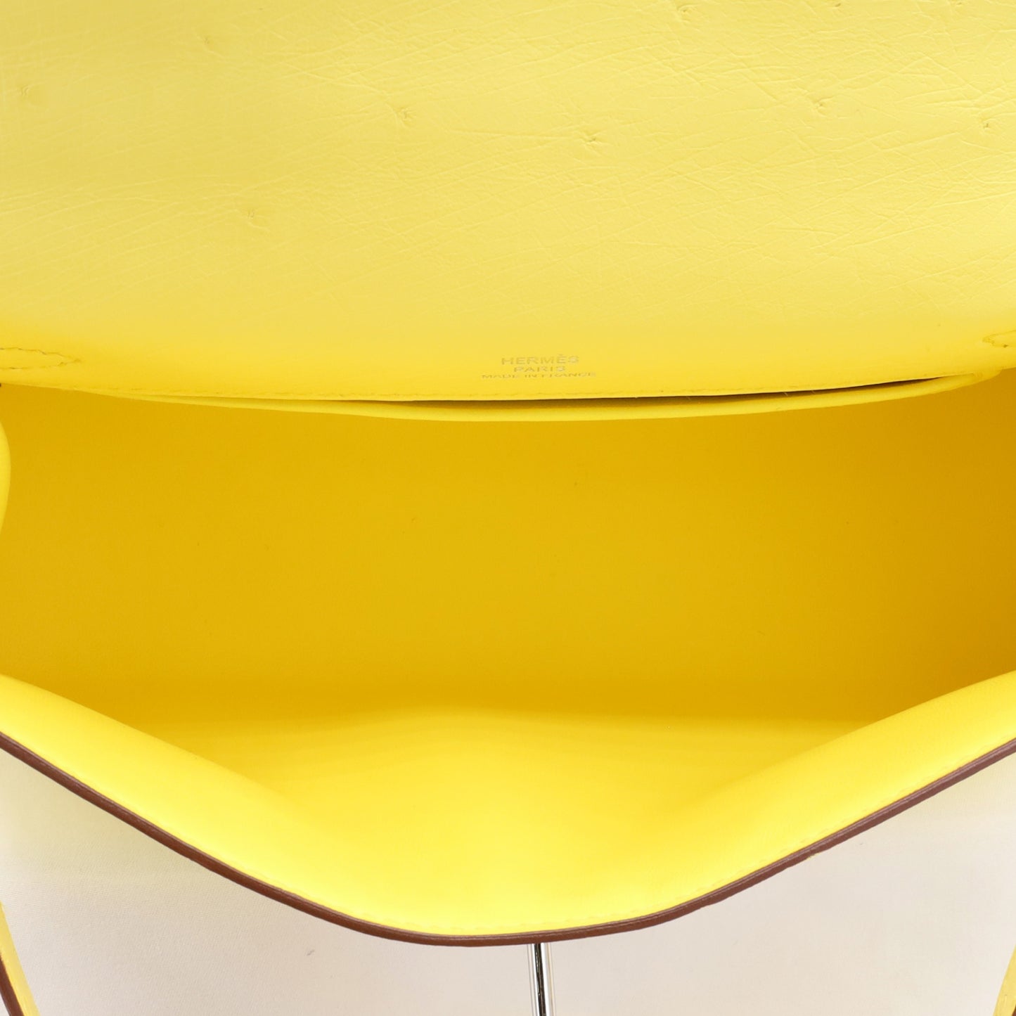 ポシェットケリー　オーストリッチ　ジョーヌシトロン　SS　K刻印