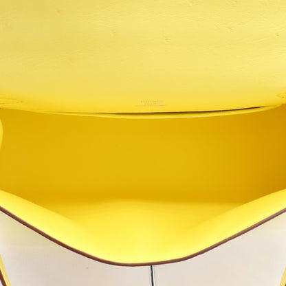 ポシェットケリー　オーストリッチ　ジョーヌシトロン　SS　K刻印