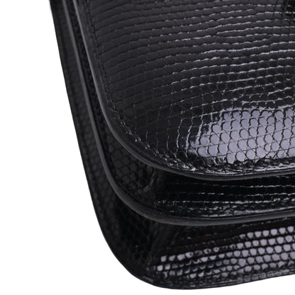 コンスタンスミニ　リザード　ブラック　ルテニウム金具　□I刻印