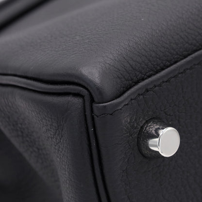 ケリー25　トゴ　ブラック　マットシルバー金具　K刻印