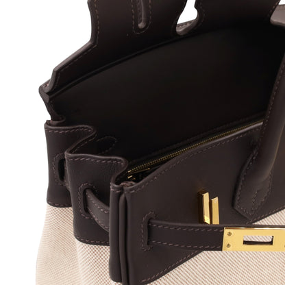 バーキン25　ヴォースイフト　トワルアッシュ　 べブラン　エクリュ　GP　K刻印