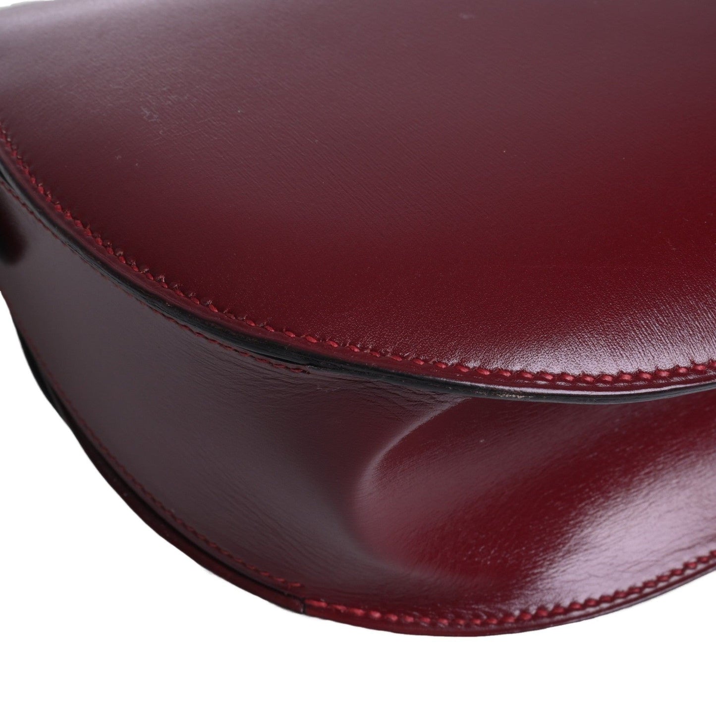 ヴィンテージショルダーバッグ　ボックスカーフ　ルージュアッシュ　GP　〇O刻印