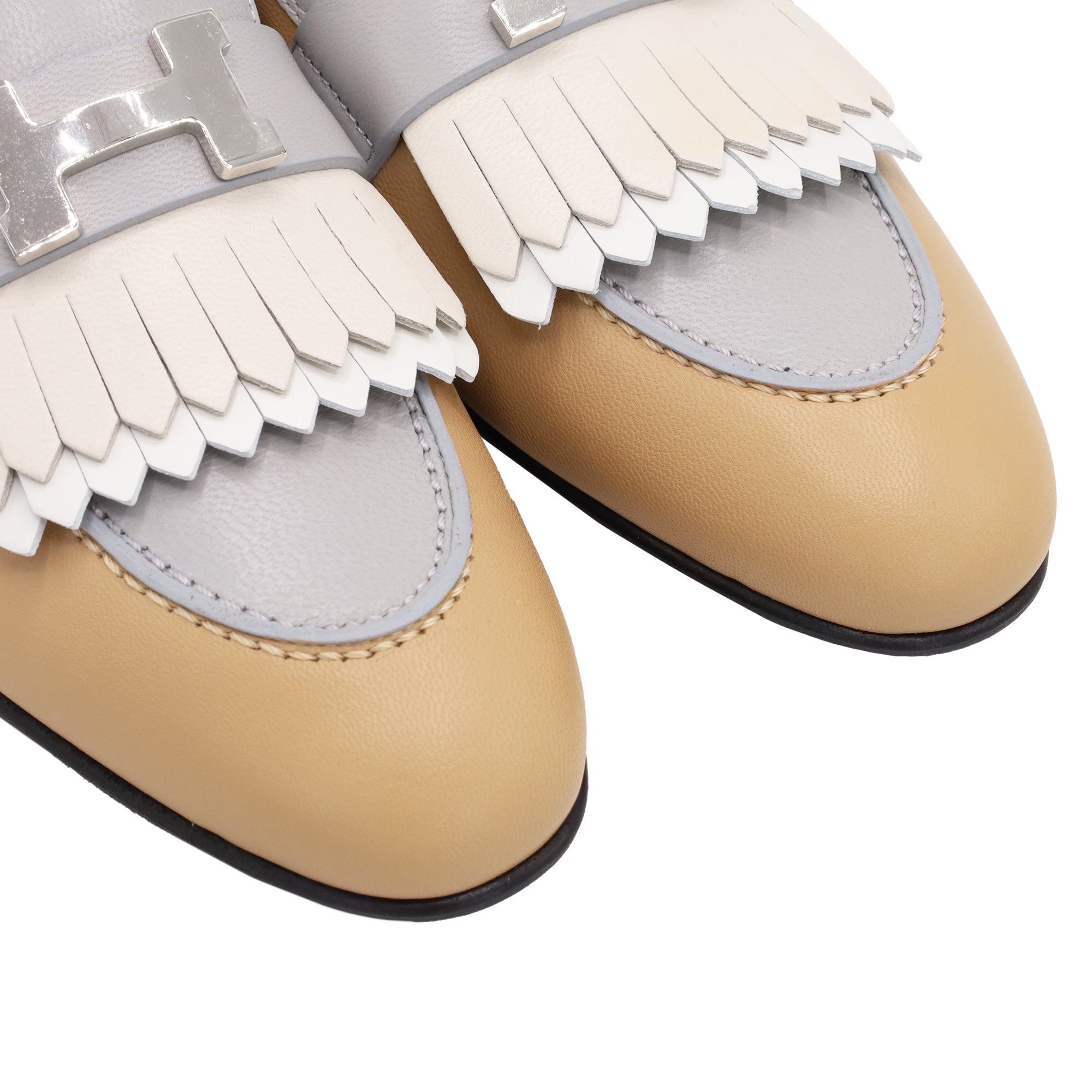 HERMES モシカン ロワイヤル マルチカラー グレー ベージュ ホワイト