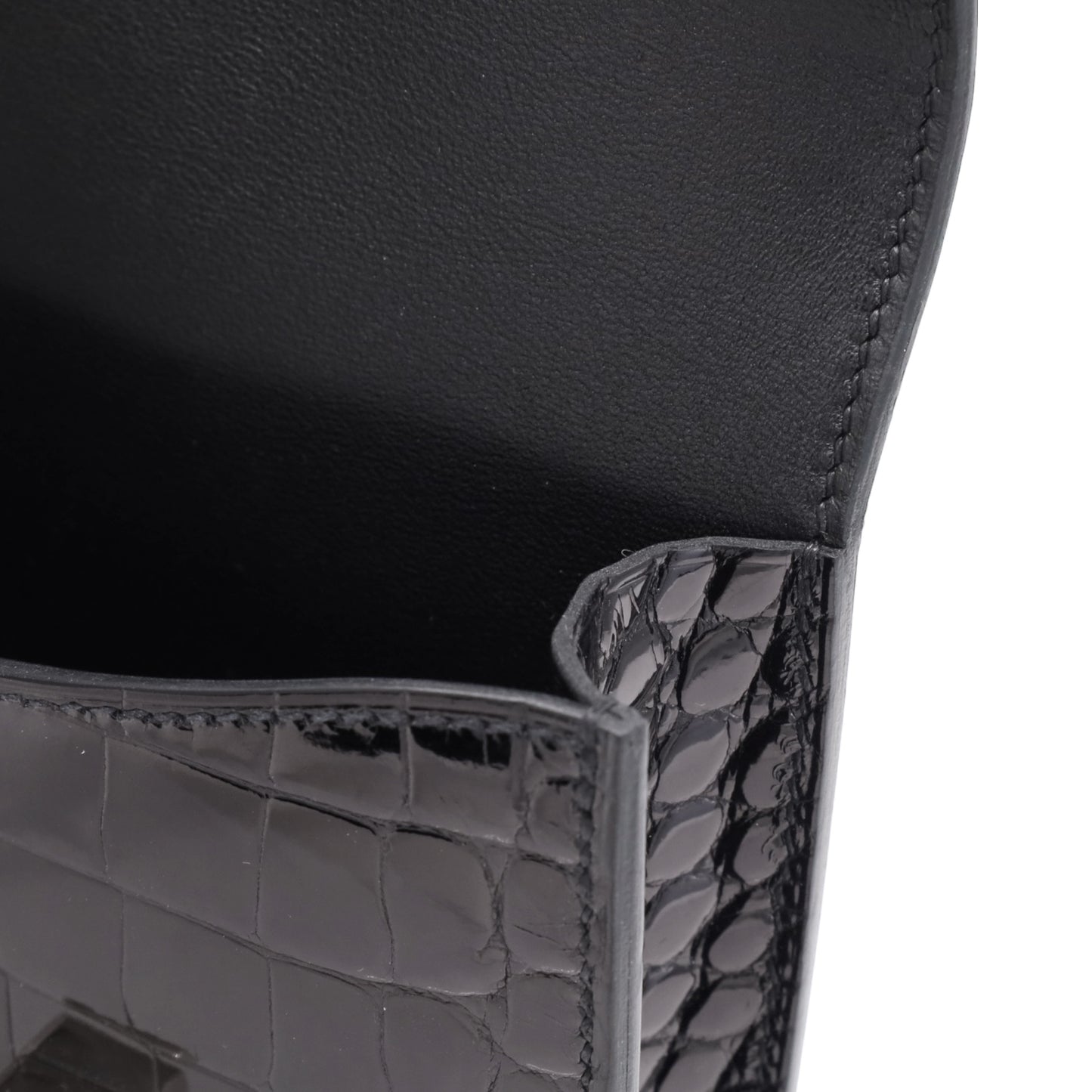 コンスタンススリム　アリゲーター　ブラック　SS　B刻印