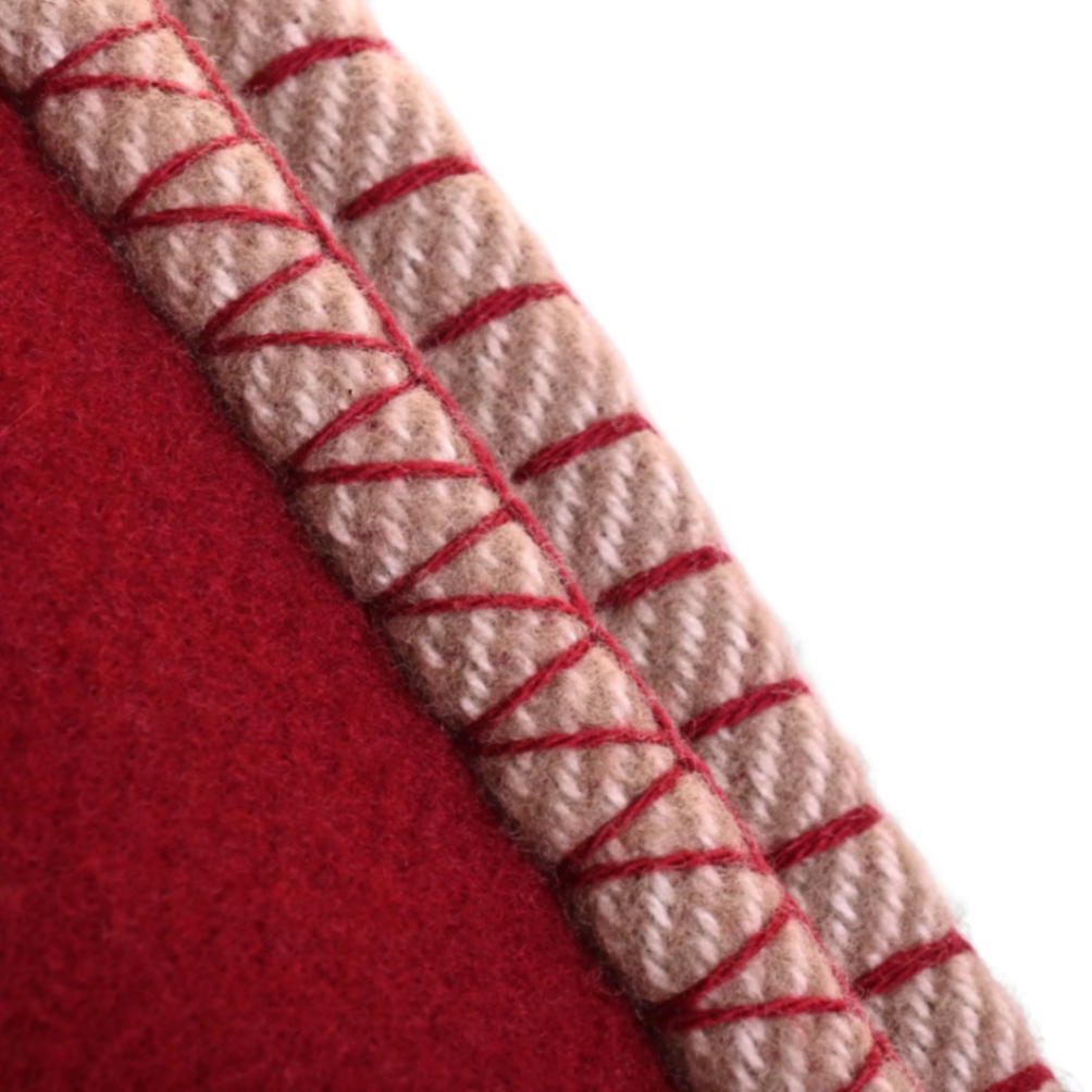 プレートアヴァロン3　毛　カシミヤ　エクリュ　ルージュアッシュ