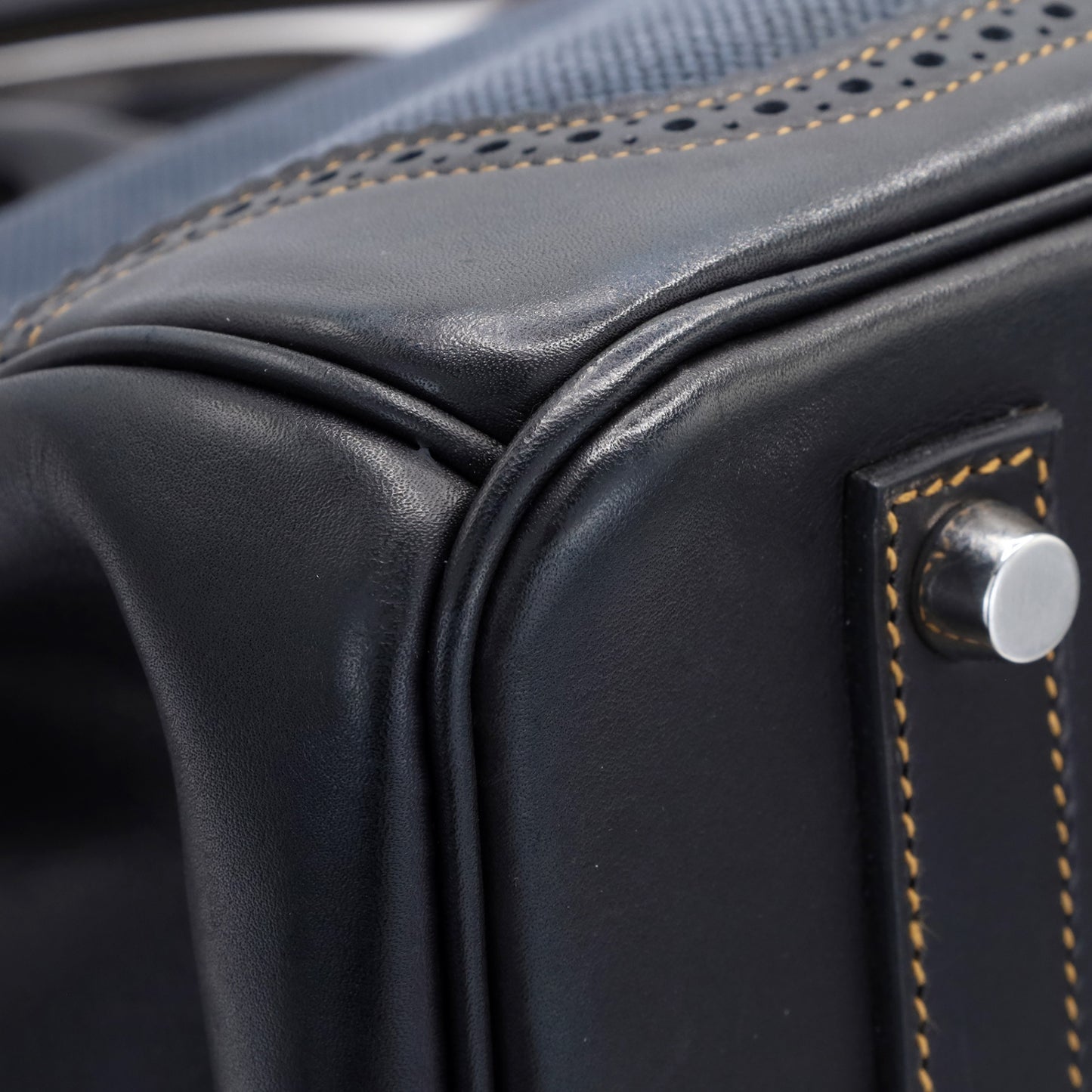 Birkin 35 Gillies Denim Fonce Blue Black SS □PStamp