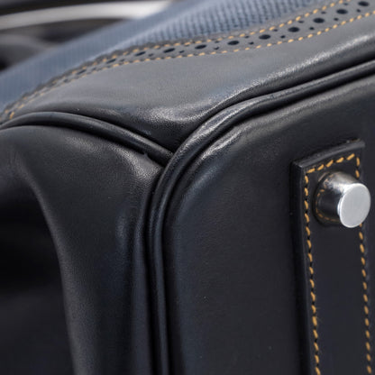 Birkin 35 Gillies Denim Fonce Blue Black SS □PStamp