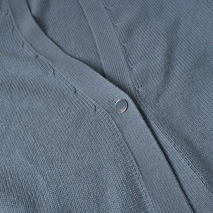 カーディガン　カシミヤ　ブルー　42