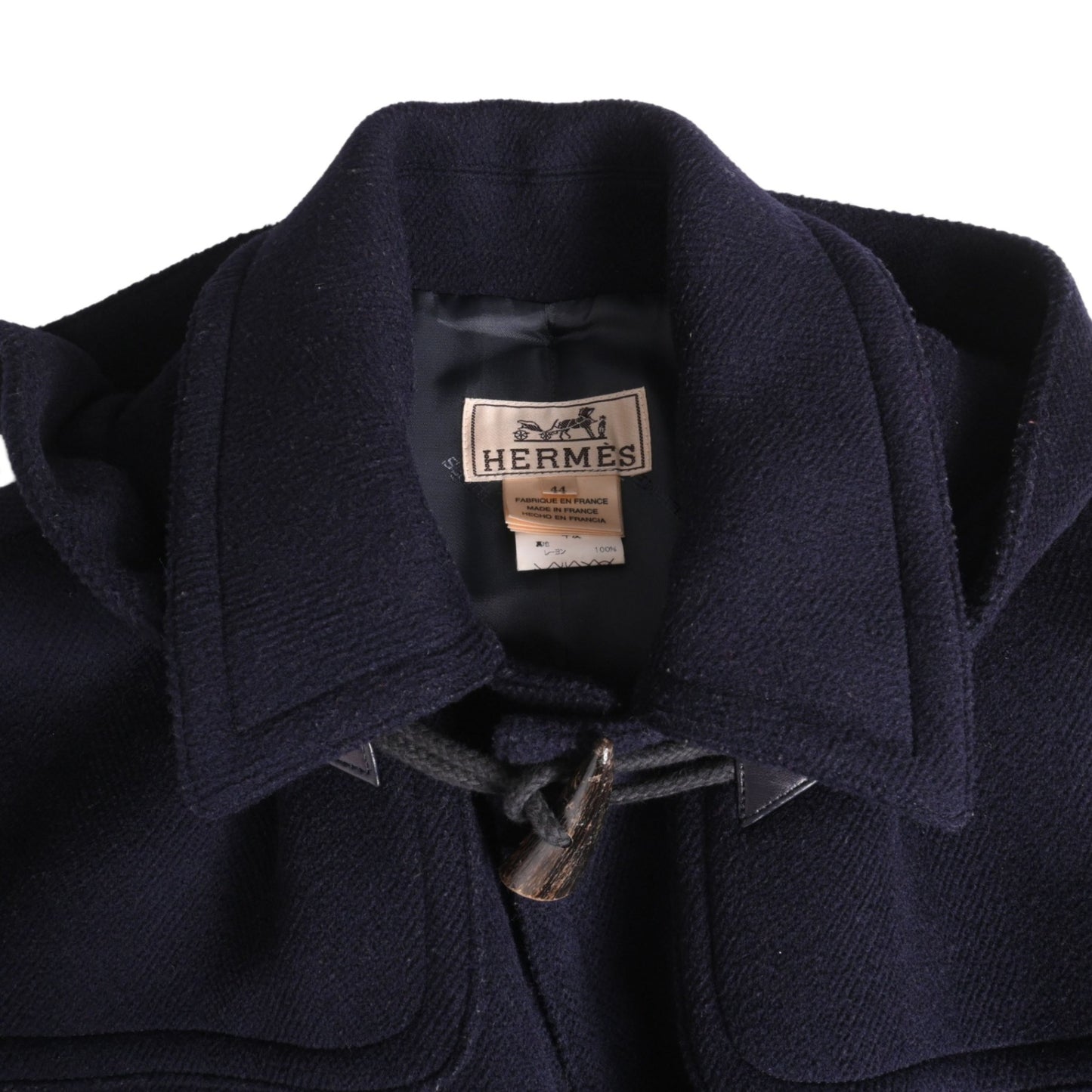 ダッフルコート　ウール　ネイビー　44