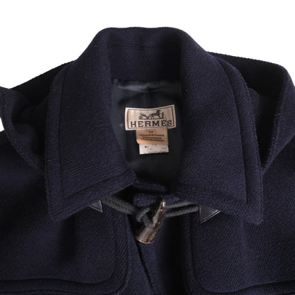 ダッフルコート　ウール　ネイビー　44