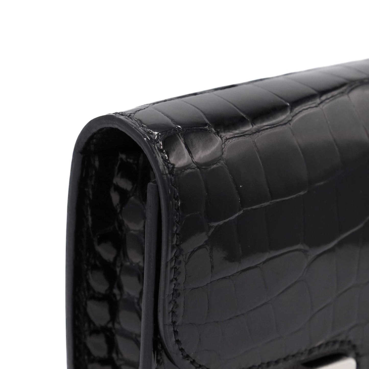 コンスタンススリム　アリゲーター　ブラック　SS　B刻印