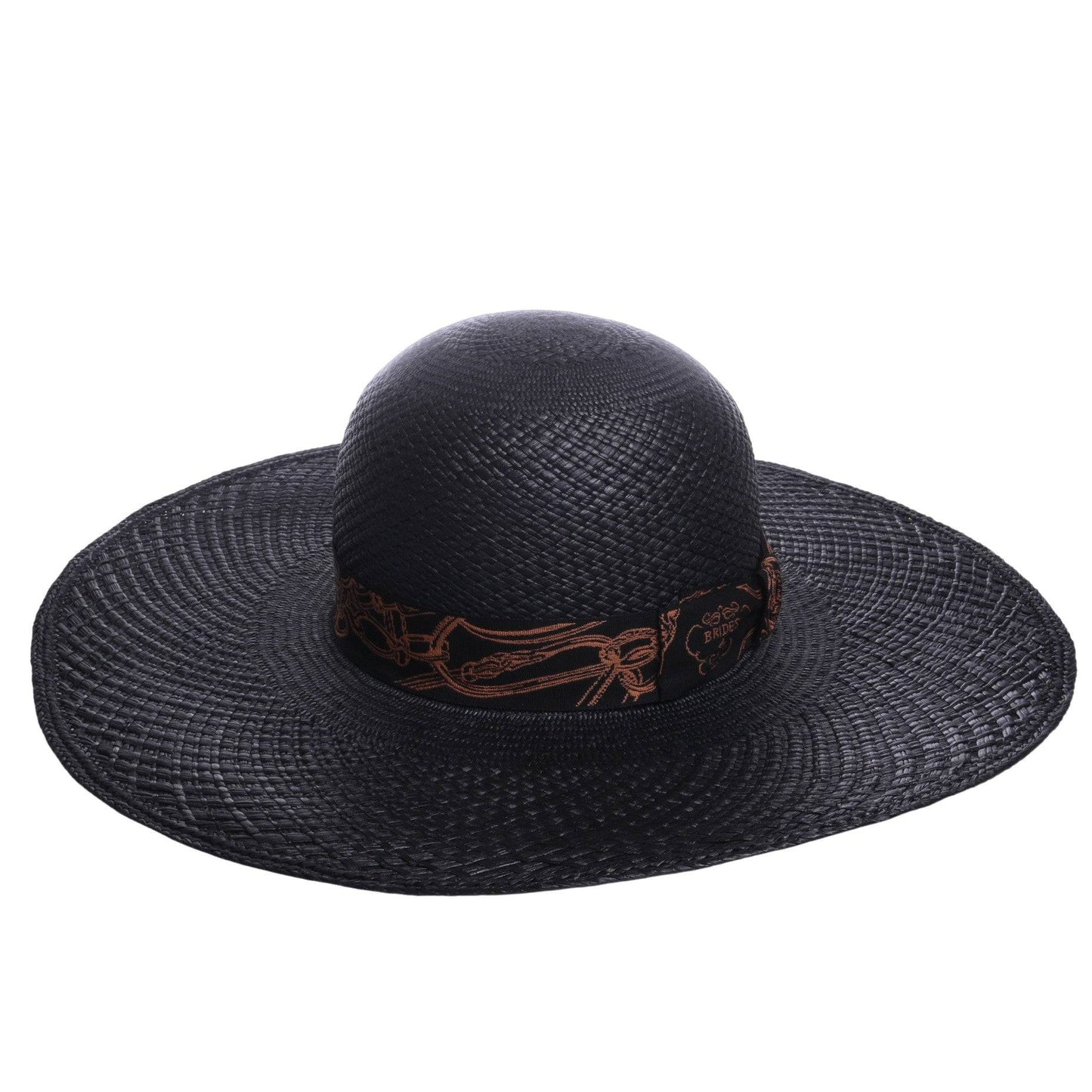 Straw hat, ceremony bridle, straw, black, 59
