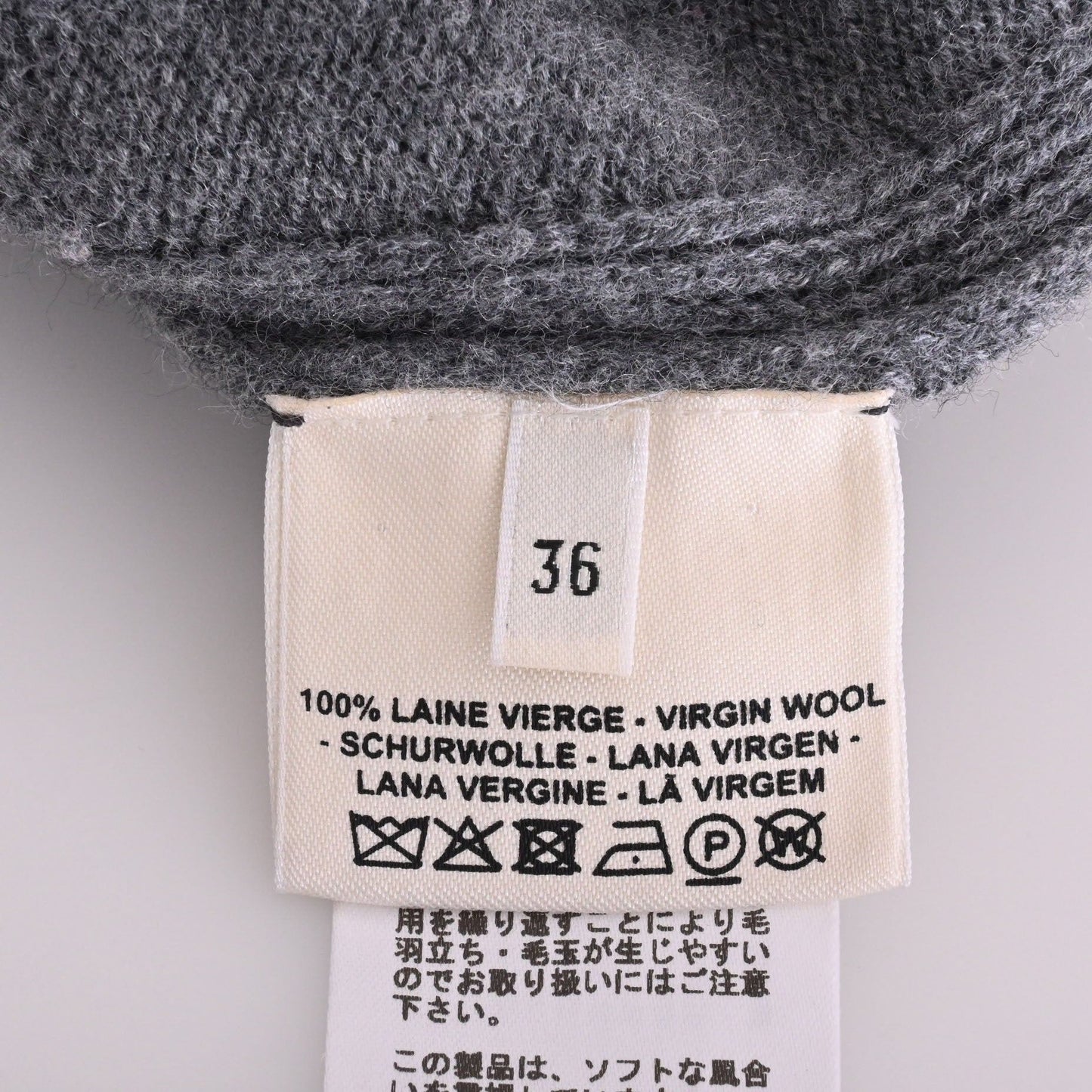 针织连衣裙，羊毛，灰色，36