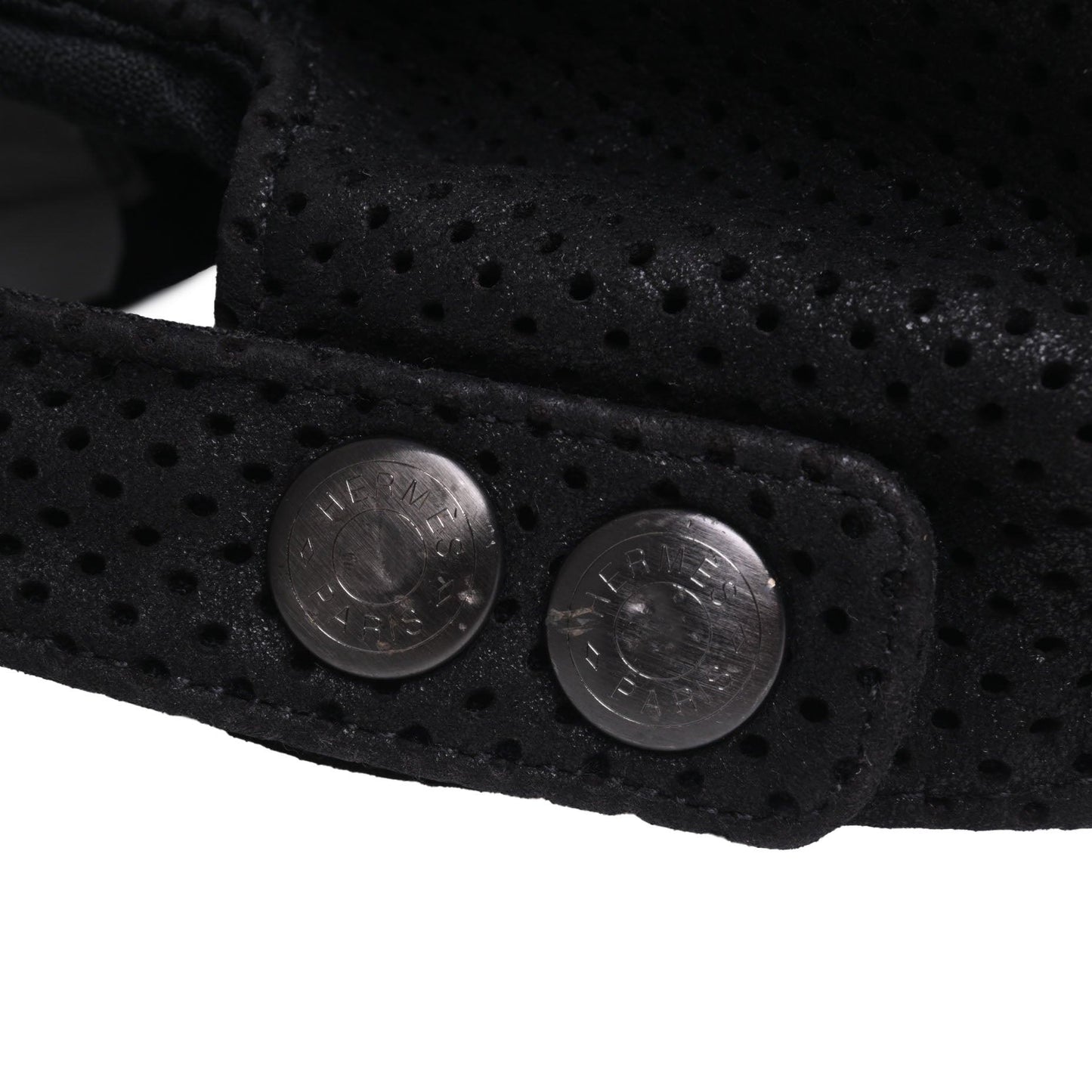 Jet Cap Punched Leather Black 61