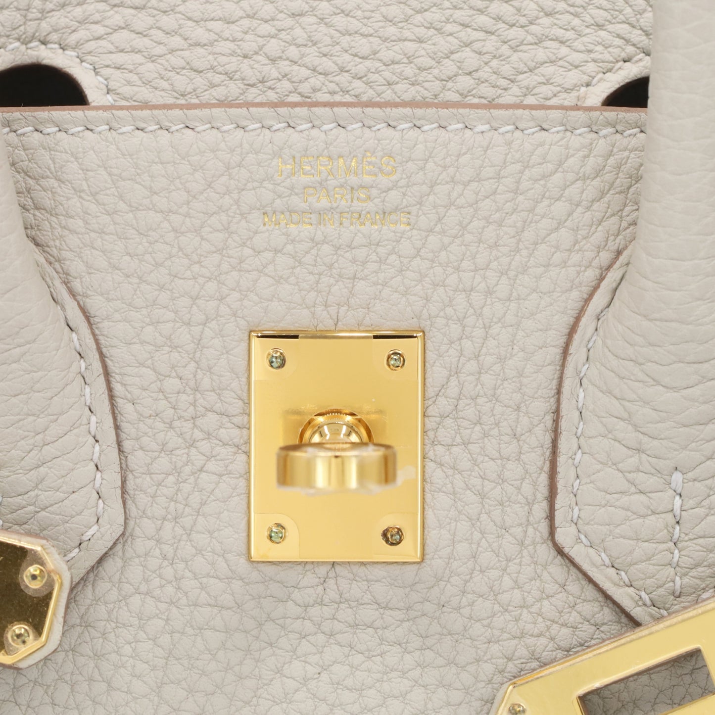 バーキン25　トゴ　パールグレー　GP　K刻印