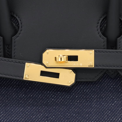 Birkin 单肩灯 29 Vaux Swift Toile Jean 黑蓝靛蓝 GP K刻印