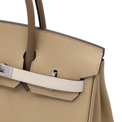 バーキン25　トリコロール　ヴォーエプソン　トレンチ　クレ　エトゥープ　SS　K刻印