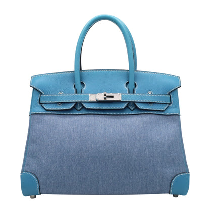 Birkin 30 Toile Jean Togo 蓝色牛仔裤 SS □F刻印