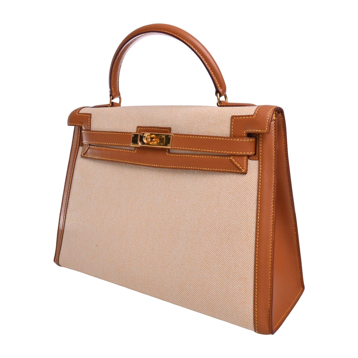 Kelly 32 Calf Toile Ash Gold GP 〇Z engraved