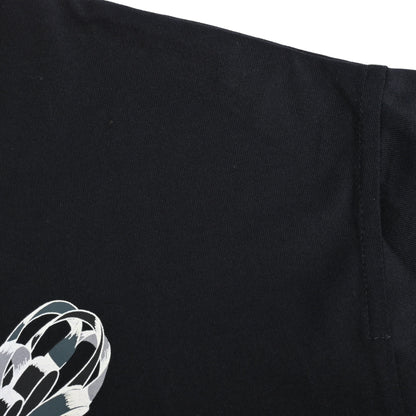 Tシャツ　ロゴプリント　コットン　ブラック　36