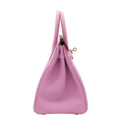 Birkin 25 Voor Swift Mauve Silvestle PG B engraved