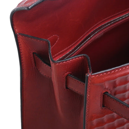 Kelly 32 Dewitch Waffle Box Calf Rouge Ash SS □G engraved