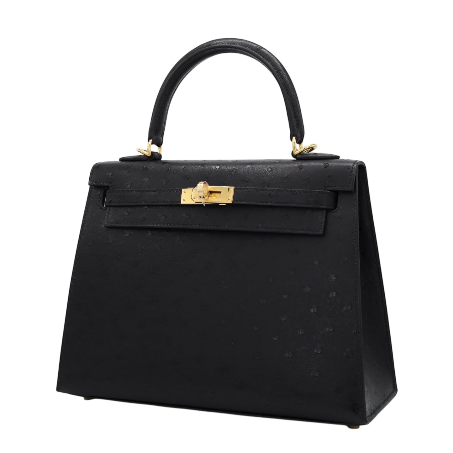 Kelly 25 鸵鸟黑 GP K 印章