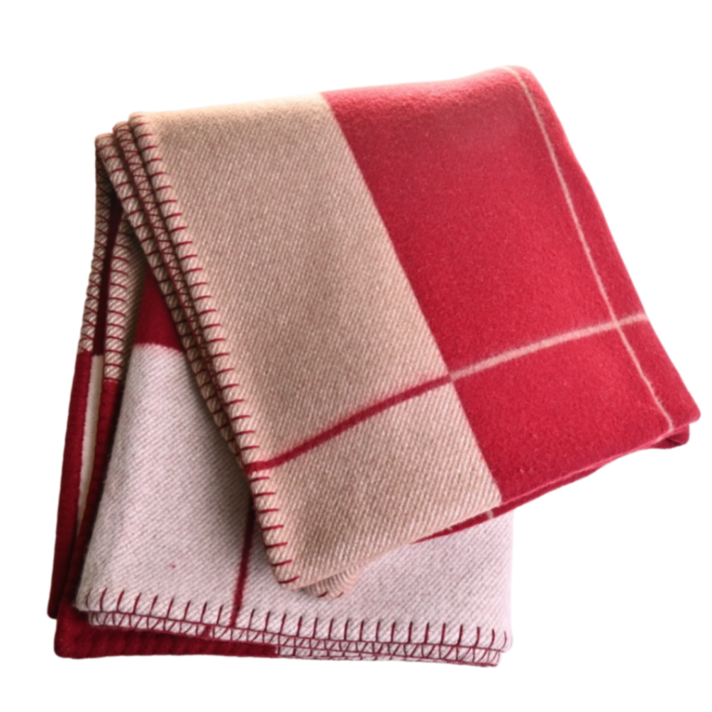 プレートアヴァロン3　毛　カシミヤ　エクリュ　ルージュアッシュ