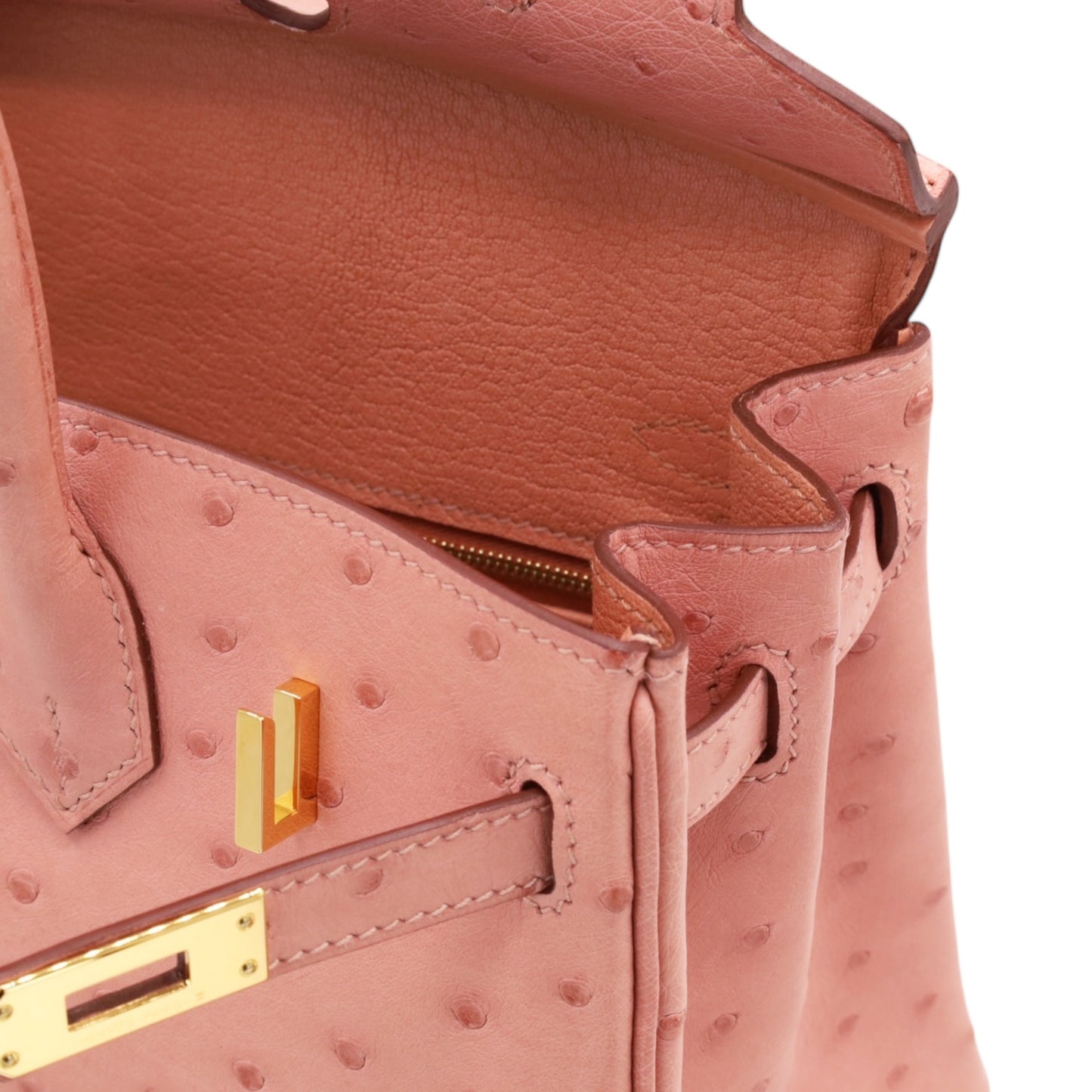 バーキン25　オーストリッチ　テリキュート　GP　B刻印