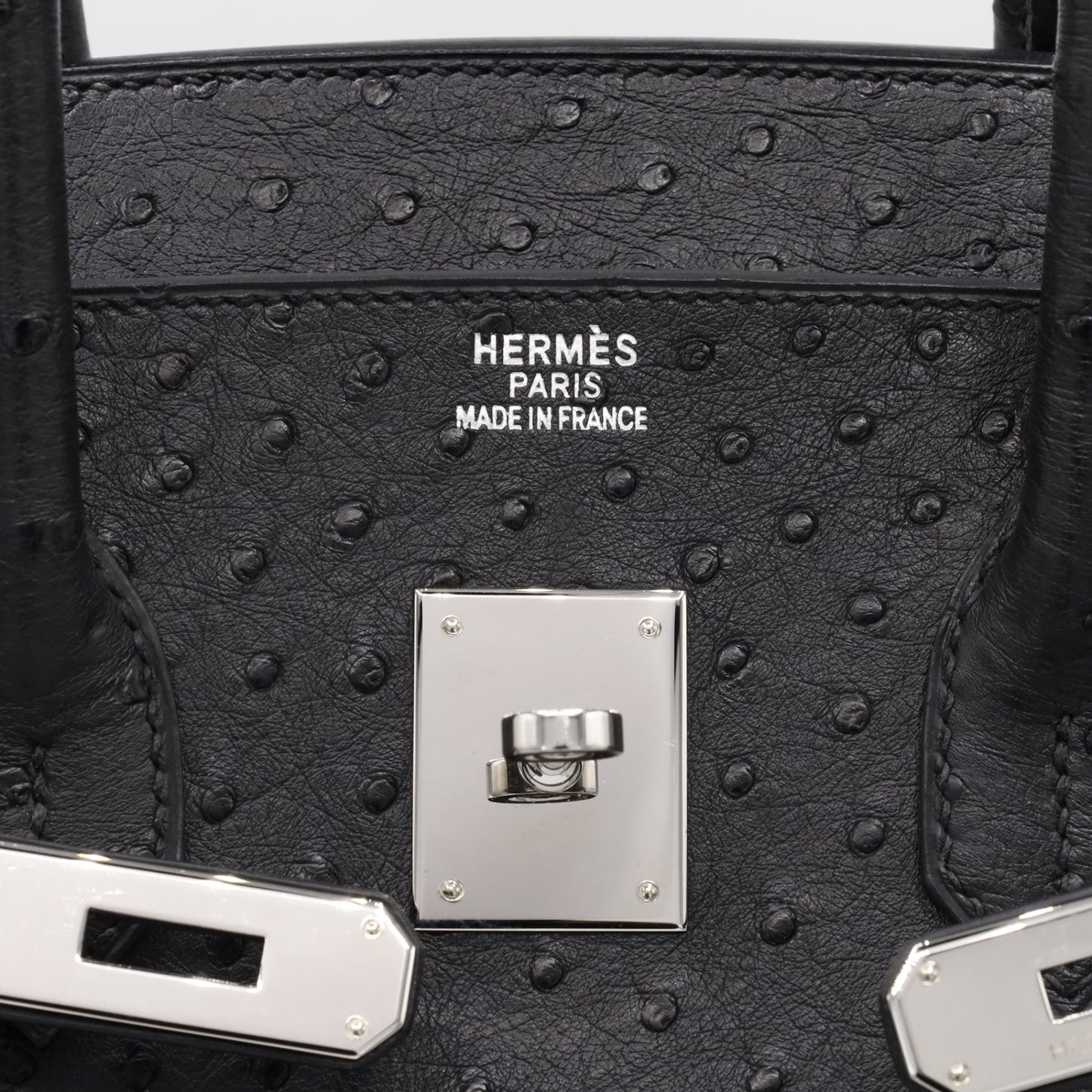 Birkin 35 Ostrich Black SS □JStamp