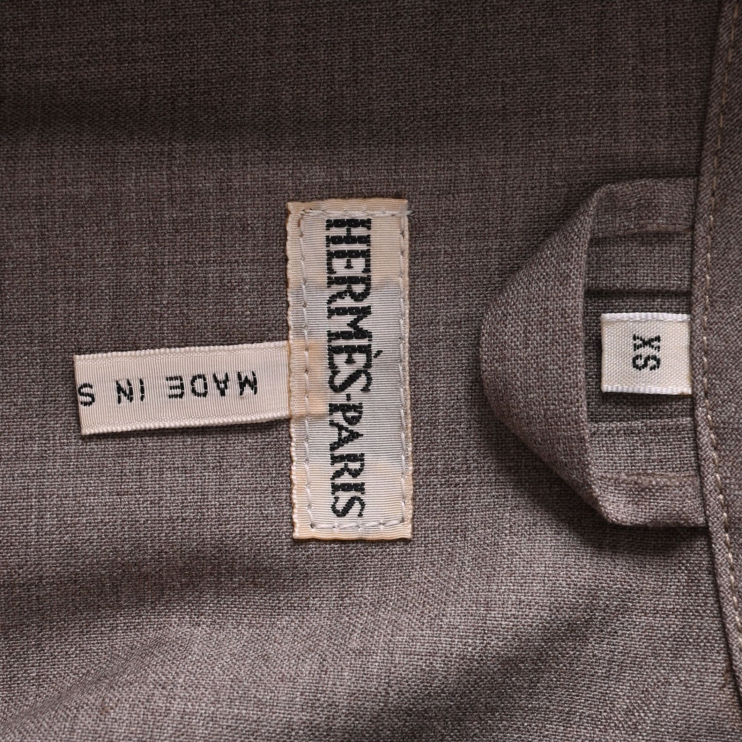 コート　マッキントッシュ　ウール　グレー　XS