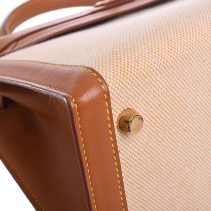 Kelly 32 Calf Toile Ash Gold GP 〇Z engraved