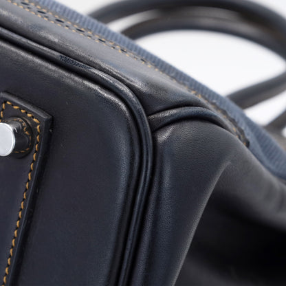 Birkin 35 Gillies Denim Fonce Blue Black SS □PStamp