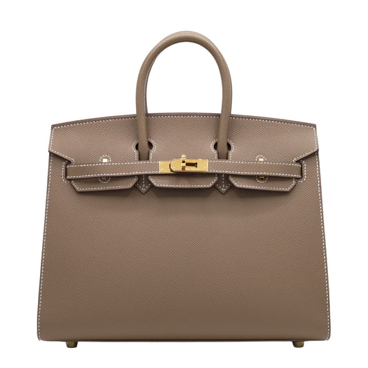 バーキン25　セリエ　ヴォーエプソン　エトゥープ　GP　B刻印