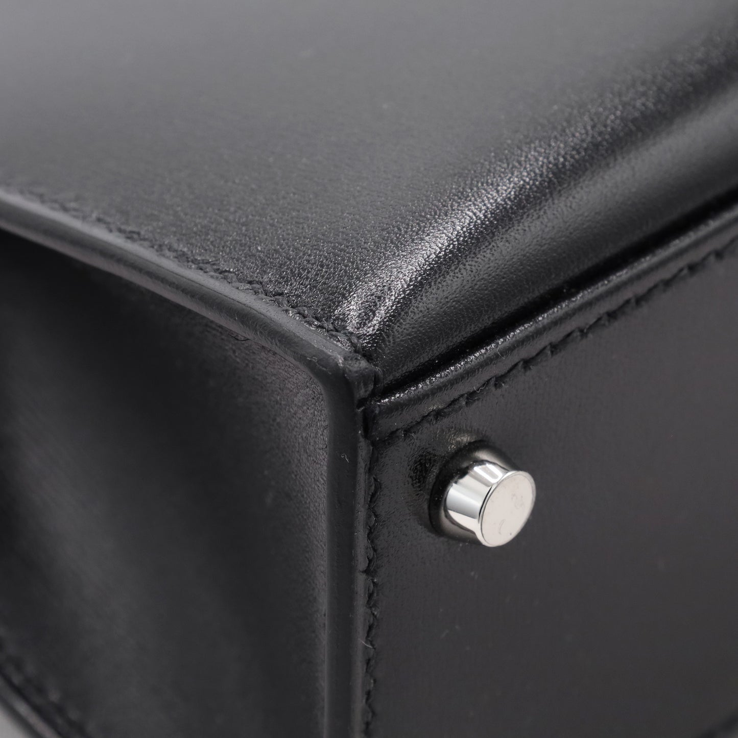 Mini Kelly 2 Box Calf Black SS K Stamp